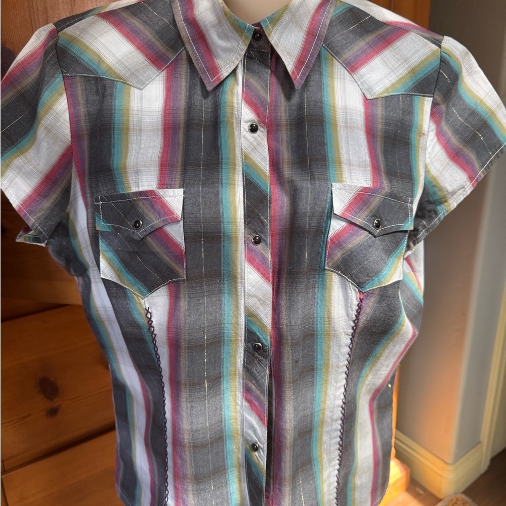 Multicolor Plaid Ladies Blouse